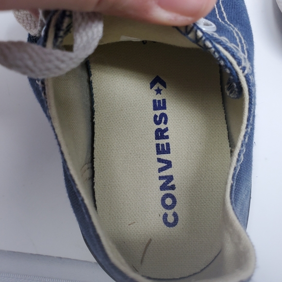 CONVERSE Blue Low Top Shoes Sneakers Lace Up 3 - Picture 10 of 12